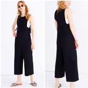 Madewell Texture & Thread Black Side Tie Jumpsuit
